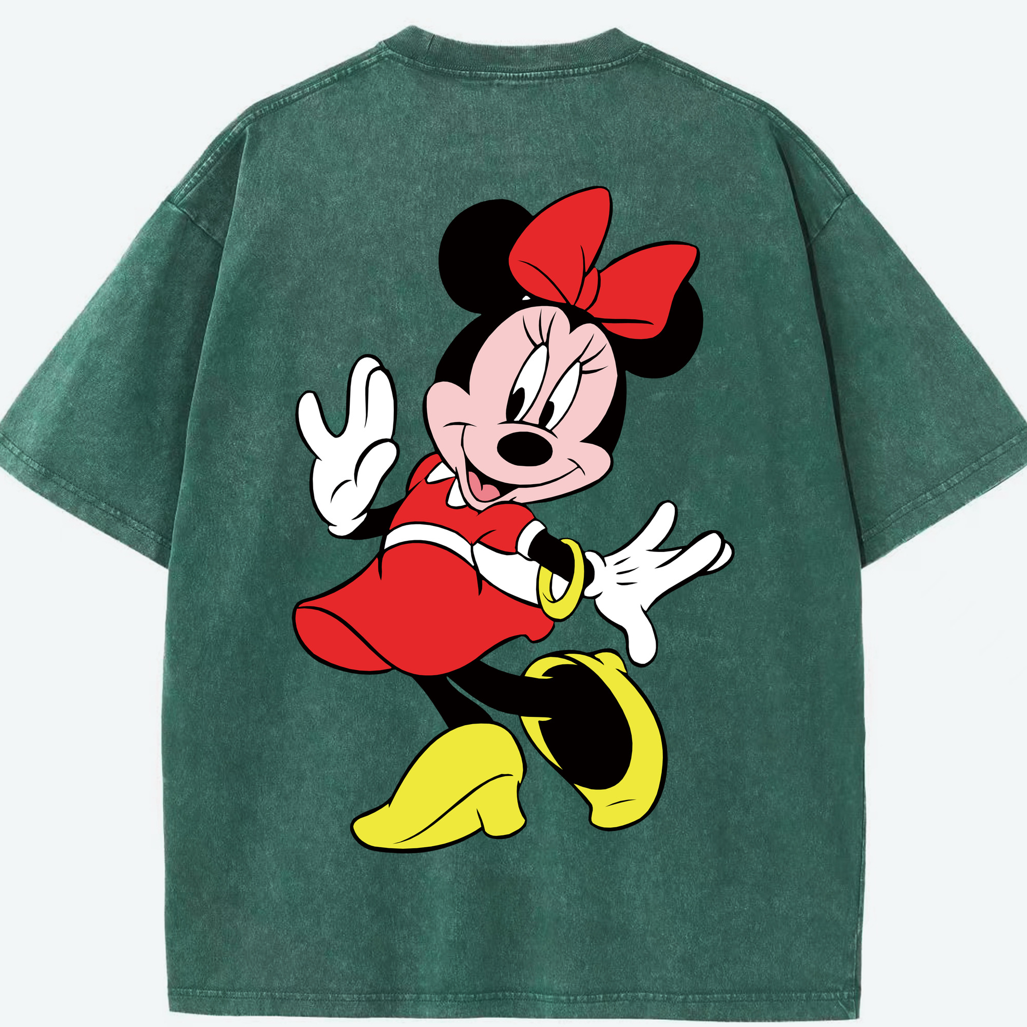 （画像用） ミッキーマウス Mickey Mouse 綿100% ヴィンテージ風 半袖Tシャツ（背面プリント）